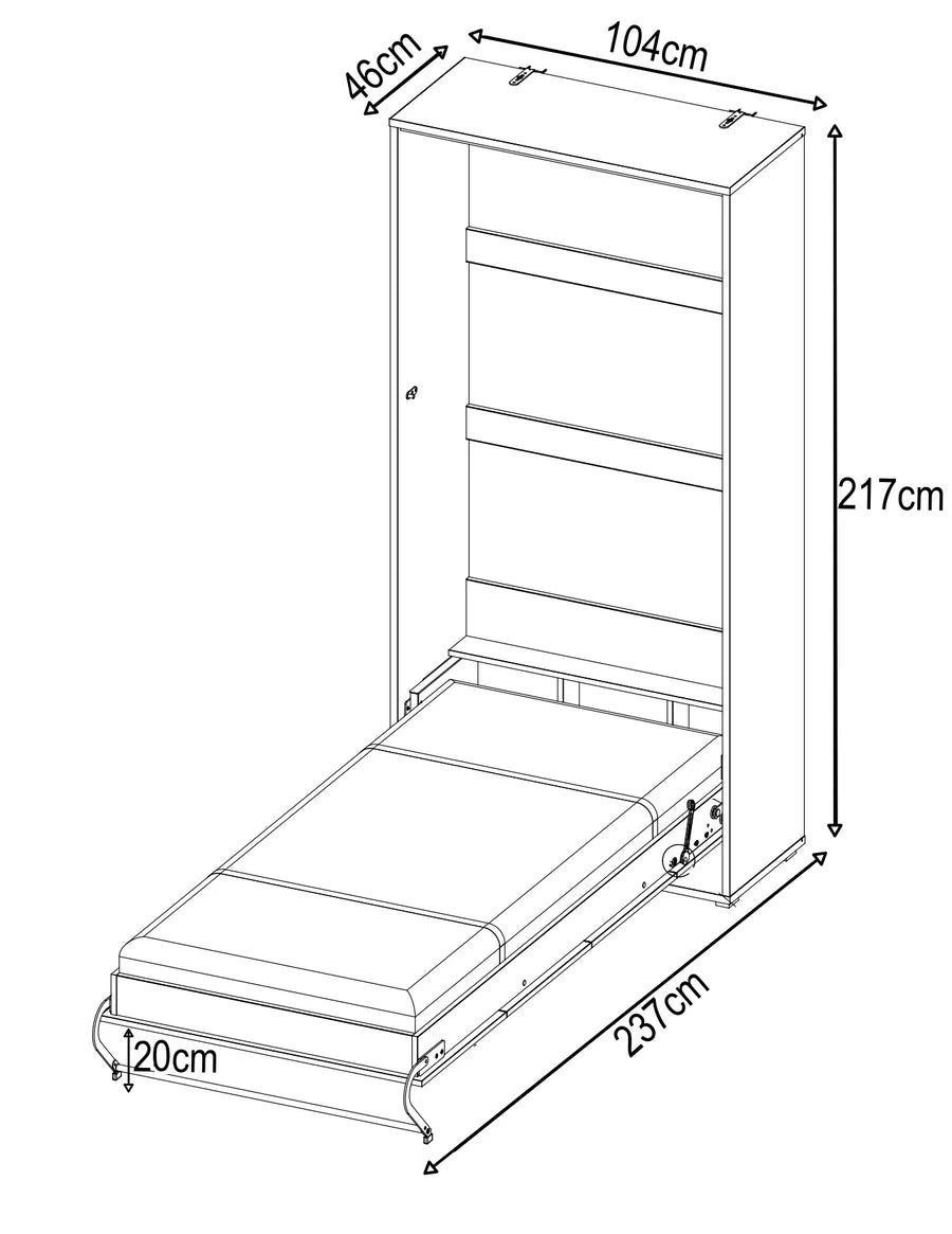 CP 1 Vertical Murphy Bed Concept 90cm - Murphy Bed - Tuck In Tight