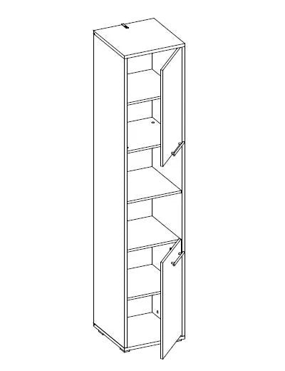 CP Tall Storage Cabinet for Vertical Murphy bed [Left] -  - Tuck In Tight