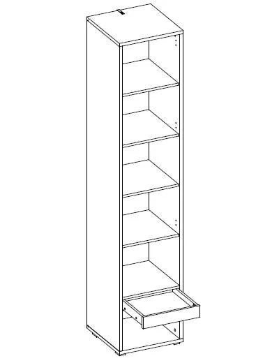 CP Tall Storage Cabinet for Vertical Murphy bed [Right] -  - Tuck In Tight