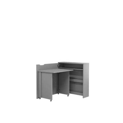 Convertible Work Desk w/Storage 90cm Grey Matt  Left