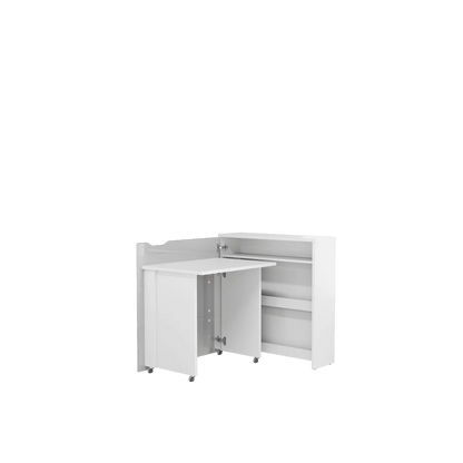 Convertible Work Desk w/Storage 90cm White left