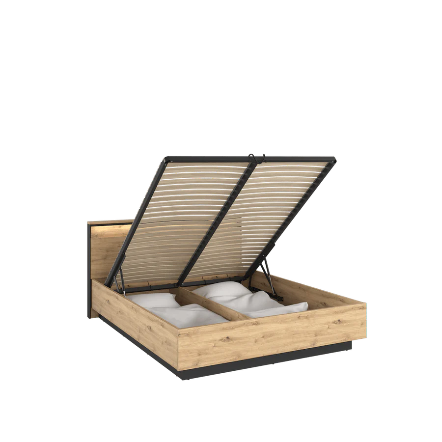 Ottoman Quant Bed w/ Storage + LED Open Full from Tuck In Tight