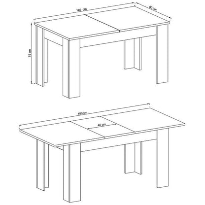 Sky Extending Dining Table 140-180cm